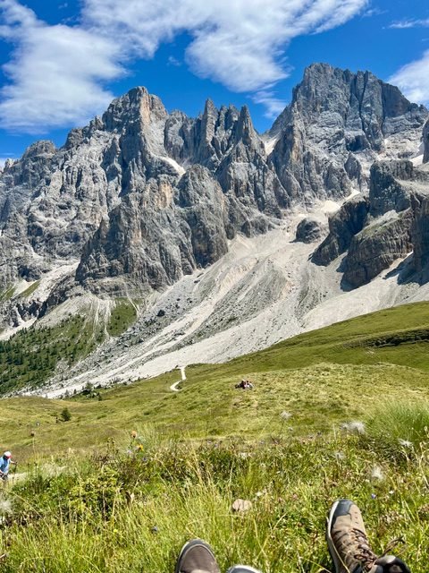 Panorama dalla Baita Segantini nelle Dolomiti
