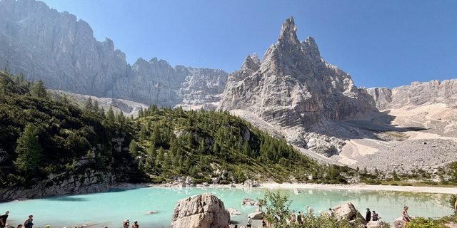 Panorama sul Lago di Sorapis, Dolomiti bellunesi