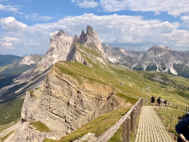 Panorama del Seceda nelle Dolomiti